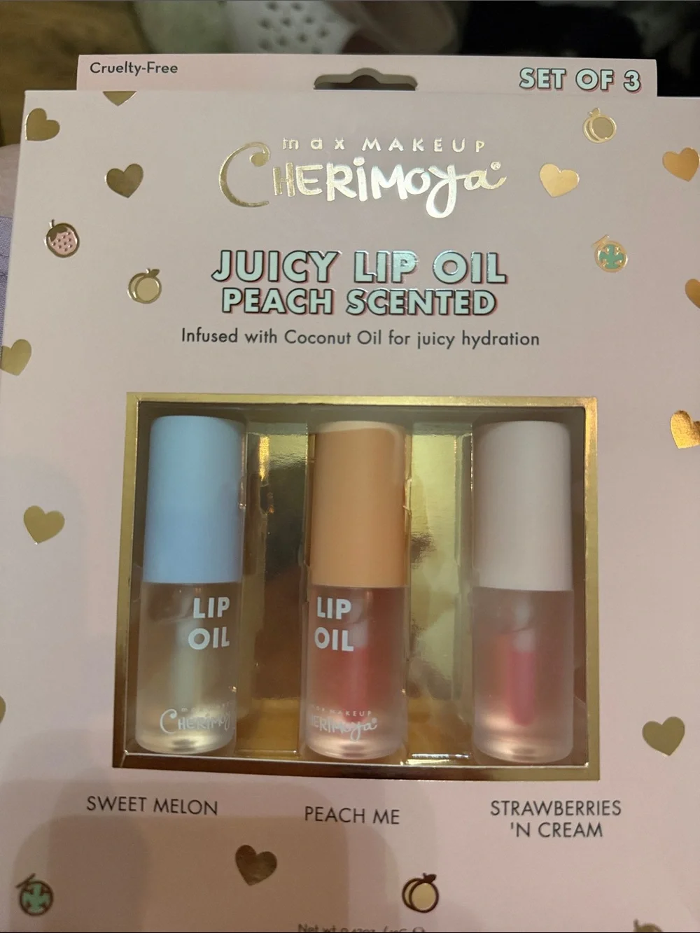 Juicy Lip Oil Set - Peach Me, Sweet Melon, Strawberries 'N Cream